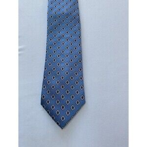 Jos. A. Bank Executive Collection Silk Tie Light Blue Geometric Medallion